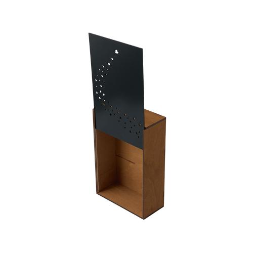 Подарочная коробка из фанеры Constellation 330х220х100 мм, фанера 6 мм, крышка на выдвижных пазах черная ЛХДФ 3 мм; - купить необычные подарки в Воронеже