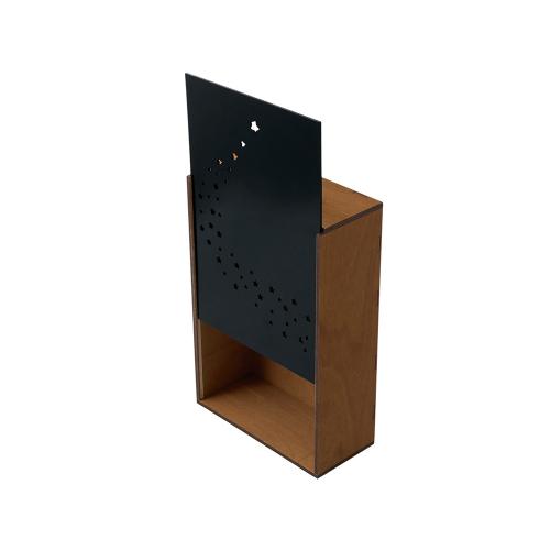 Подарочная коробка из фанеры Constellation 330х220х100 мм, фанера 6 мм, крышка на выдвижных пазах черная ЛХДФ 3 мм; - купить необычные сувениры в Воронеже