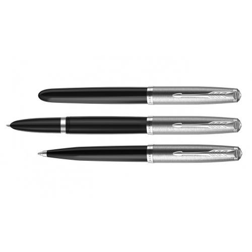 Перьевая ручка Parker 51 CORE BLACK CT, перо: F, цвет чернил: black; - купить подарки с логотипом в Воронеже