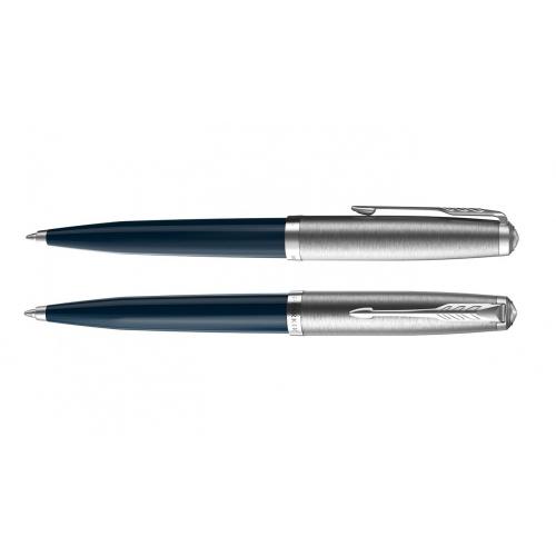 Шариковая ручка Parker 51 CORE MIDNIGHT BLUE CT, стержень: M, цвет чернил: black; - купить необычные сувениры в Воронеже