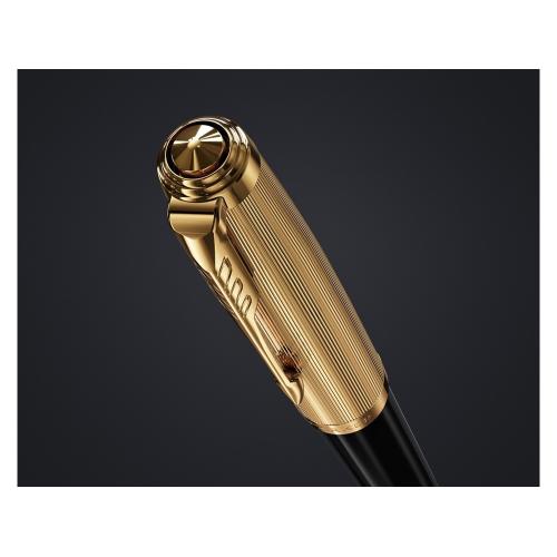 Шариковая ручка Parker 51 DELUXE BLACK GT, стержень: M, цвет чернил: black; - купить подарки с логотипом в Воронеже