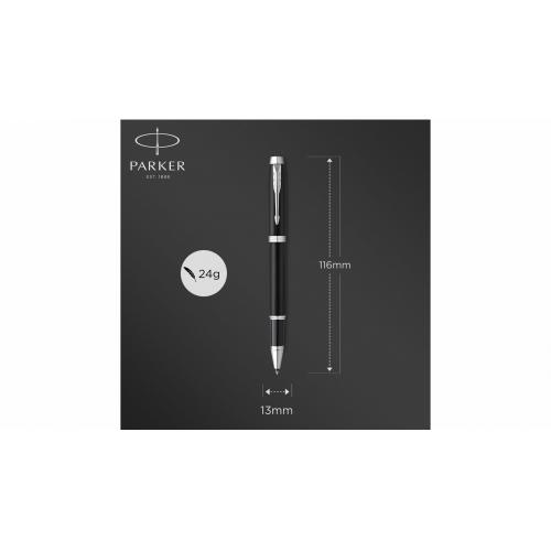 Ручка-роллер Parker IM Mat Black CT,стержень: F, цвет чернил: black; - купить подарки с логотипом в Воронеже