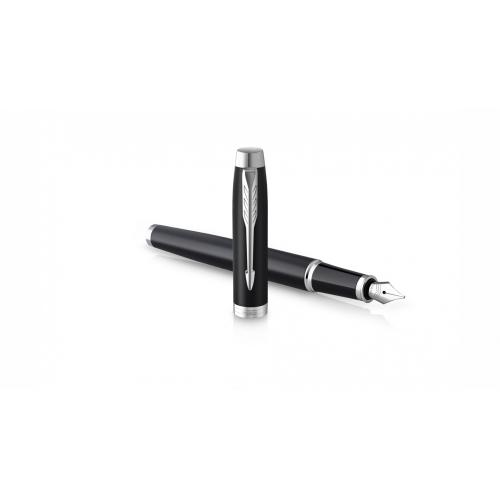 Перьевая ручка Parker IM Mat Black CT, перо: F, цвет чернил: blue; - купить именные сувениры в Воронеже
