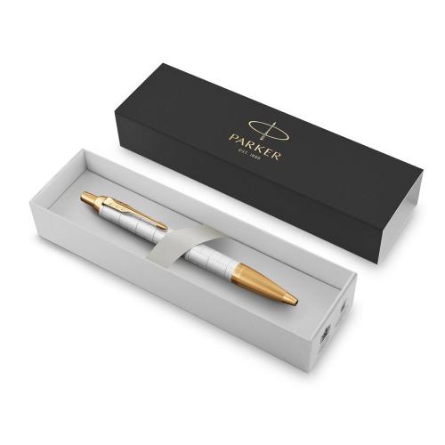 Шариковая ручка Parker IM Premium K318  Pearl GT, стержень: M, цвет чернил: blue; - купить необычные подарки в Воронеже