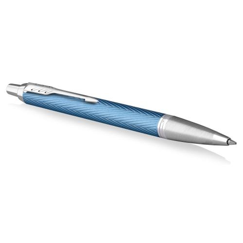 Шариковая ручка Parker IM Premium K318  Blue Grey CT, стержень: M, цвет чернил: blue; - купить необычные сувениры в Воронеже