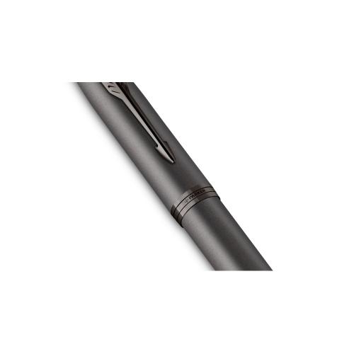 Ручка роллер Parker IM Monochrome Black, стержень:F, цвет чернил: black; - купить подарки с логотипом в Воронеже