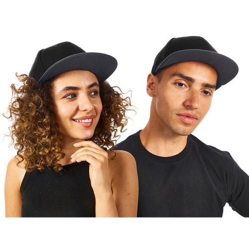 Бейсболка с прямым козырьком Los Angeles 2.0, черный/серый меланж