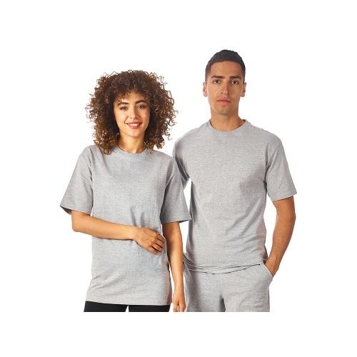 Футболка из френч терри Warsaw унисекс 220гр, серый меланж