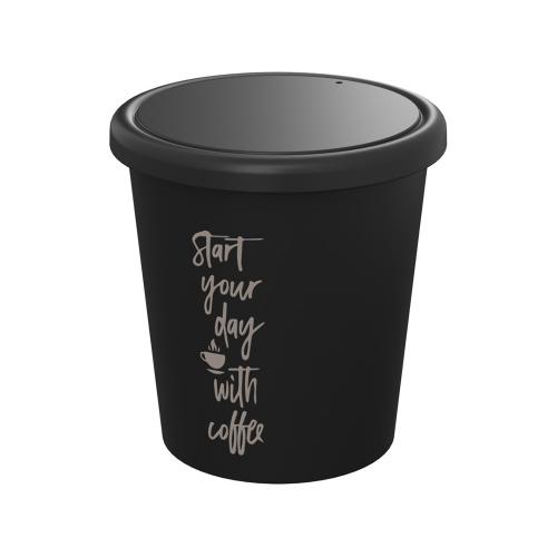 Americano® Piccolo кружка объемом 100 мл с крышкой - сплошной черный; - купить подарки с логотипом в Воронеже