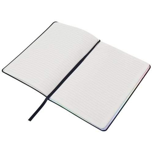 Блокнот А5 в гибкой обложке Fellini с голографическим срезом; - купить подарки с логотипом в Воронеже