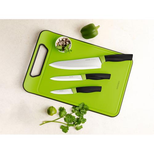 Набор из 3 ножей с пластиковой разделочной доской, NADOBA; - купить необычные сувениры в Воронеже