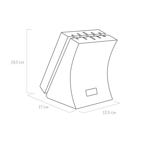 Набор из 5 кухонных ножей и блока для ножей с ножеточкой, NADOBA; - купить подарки с логотипом в Воронеже