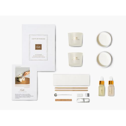 Набор для создания 2-х ароматических свечей: амбра и табак/маракуйя; - купить именные сувениры в Воронеже