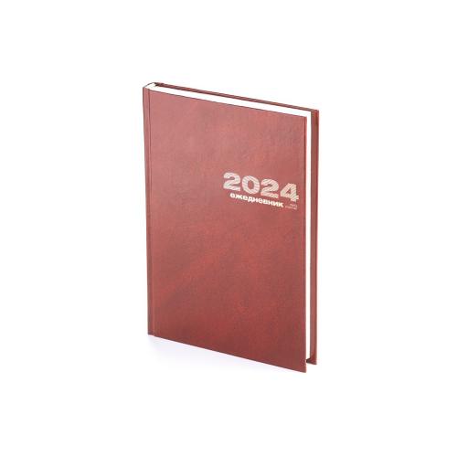 Ежедневник А5 датированный Бумвинил 2025, коричневый