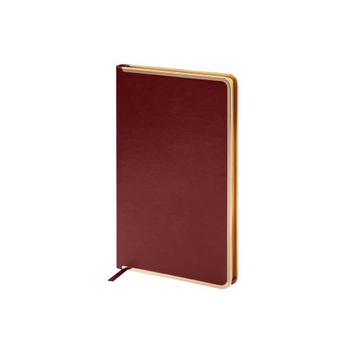 Ежедневник А5 недатированный Chelsea, бордовый (золотистый кант и срез)