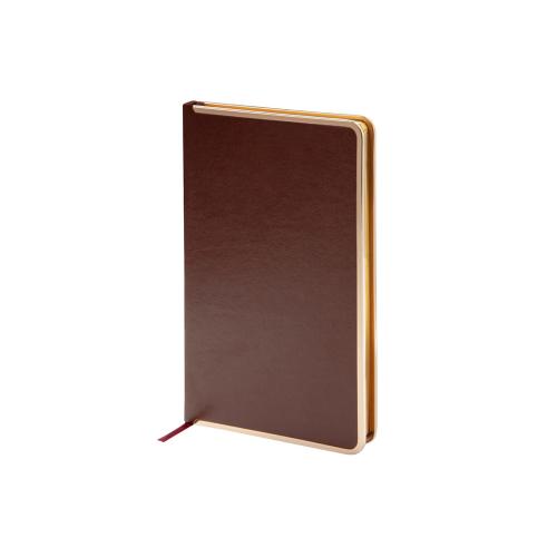 Ежедневник А5 недатированный Chelsea, коричневый (золотистый кант и срез)