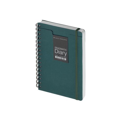 Ежедневник недатированный на гребне А5 Pragmatic, темно-зеленый