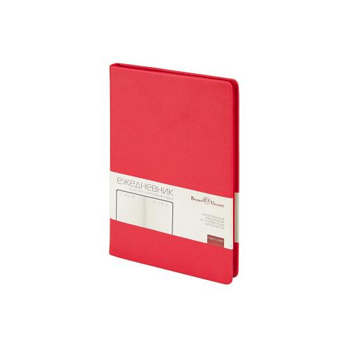 Ежедневник А5 датированный Megapolis Nappa на 2026, красный