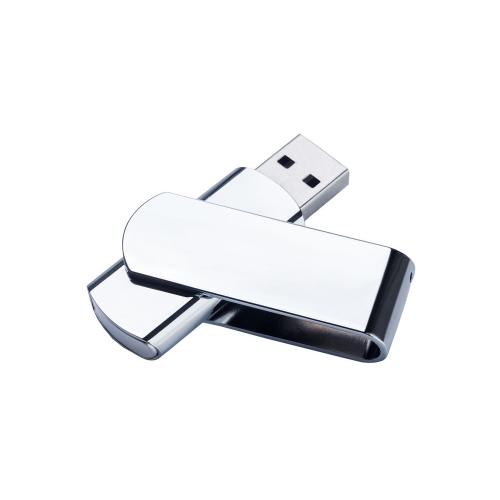 USB-флешка металлическая поворотная на 2 ГБ; - купить бизнесс-сувениры в Воронеже