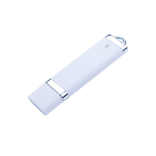 USB-флешка на 4 ГБ с покрытием soft-touch Орландо,  белый