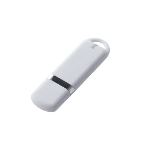 USB-флешка на 512 Mb с покрытием soft-touch, белый