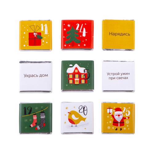 Шоколадный адвент-календарь Festive; - купить подарки с логотипом в Воронеже