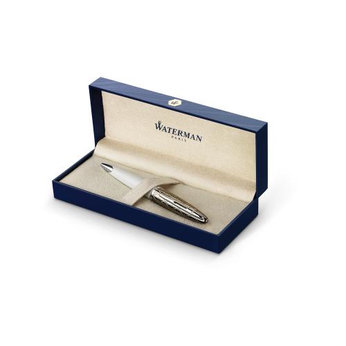 Ручка шариковая Waterman модель Carene Contemporary White ST; - купить именные сувениры в Воронеже