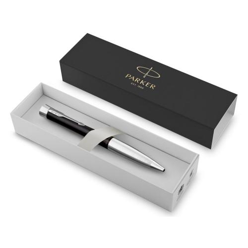 Ручка шариковая Parker модель Urban Muted Black CT в футляре; - купить именные сувениры в Воронеже