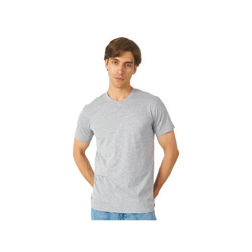 Футболка Heavy Super Club мужская с V-образным вырезом, серый меланж