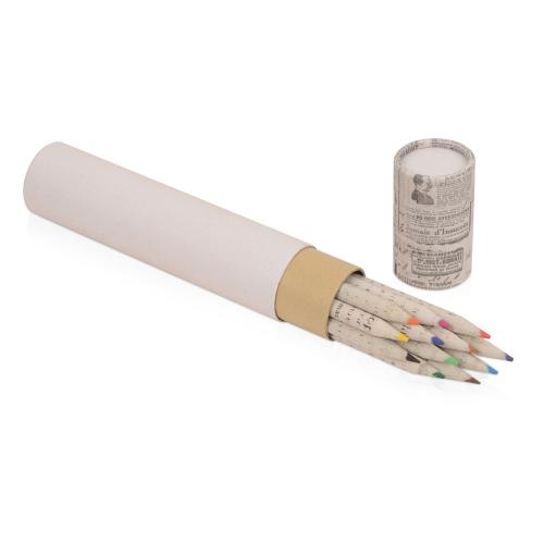 Набор цветных карандашей из газетной бумаги в тубе News; - купить необычные подарки в Воронеже