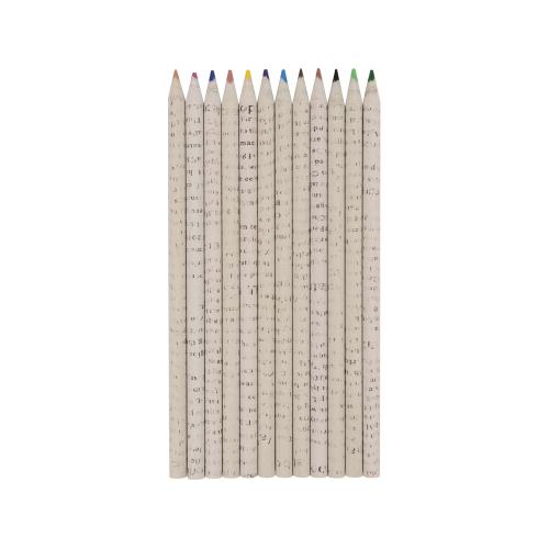 Набор цветных карандашей из газетной бумаги в тубе News; - купить именные сувениры в Воронеже