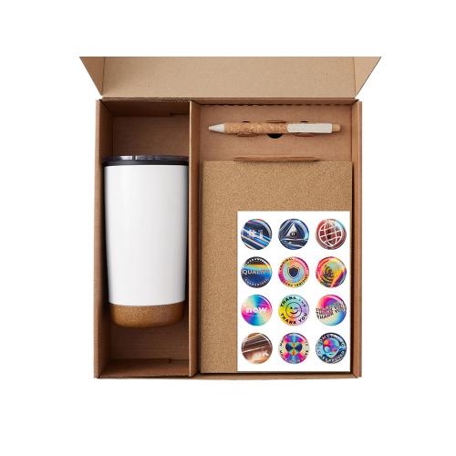 Подарочный набор из пробки с блокнотом; - купить необычные подарки в Воронеже