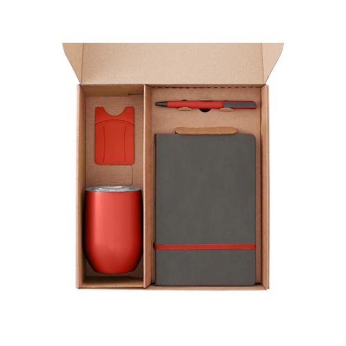 Набор с термокружкой, блокнотом, ручкой и ланчбоксом Refreshment; - купить необычные подарки в Воронеже