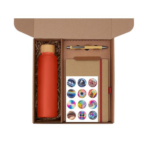 Подарочный набор с бутылкой для воды. блокнотом, ручкой и подставкой для телефона; - купить необычные подарки в Воронеже