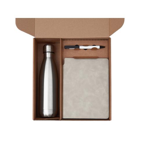 Подарочный набор с термобутылкой, блокнотом, ручкой и чаем; - купить необычные подарки в Воронеже