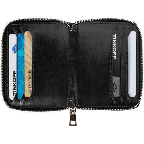 Картхолдер на молнии для 8 пластиковых карт с RFID защитой Fabrizio; - купить подарки с логотипом в Воронеже
