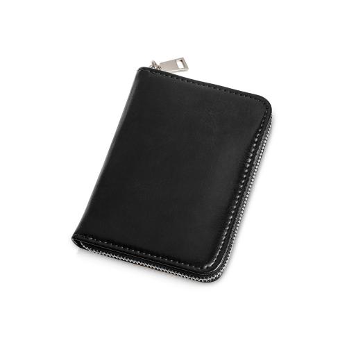 Картхолдер на молнии для 8 пластиковых карт с RFID защитой Fabrizio, черный