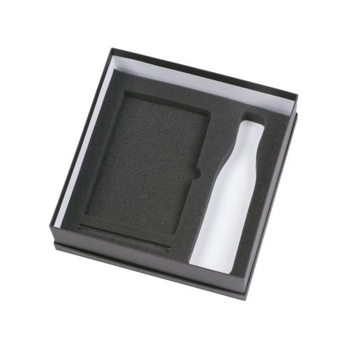 Подарочный набор с блокнотом С1, металлической ручкой и термобутылкой; - купить именные сувениры в Воронеже