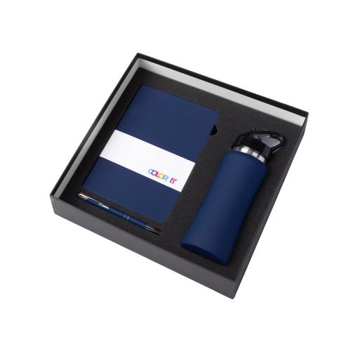 Подарочный набор с блокнотом С1, металлической ручкой и бутылкой для воды; - купить необычные подарки в Воронеже