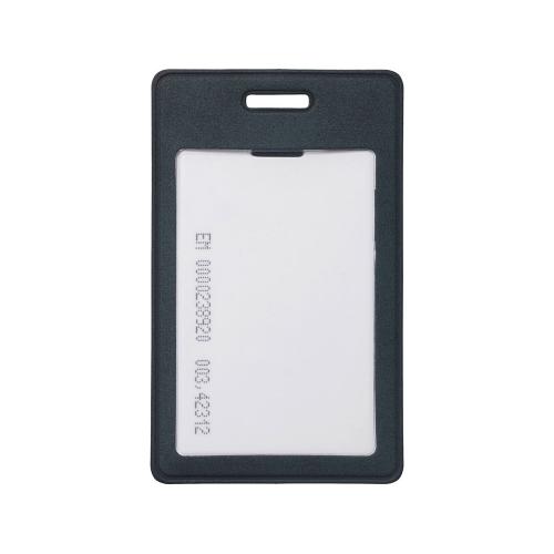 Вертикальный чехол для пропуска из экокожи Alicante, темно-синий