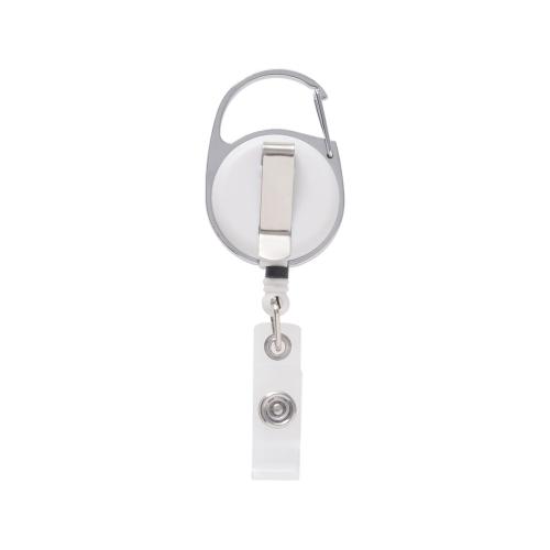 Бейдж с рулеткой-карабин Favor; - купить подарки с логотипом в Воронеже