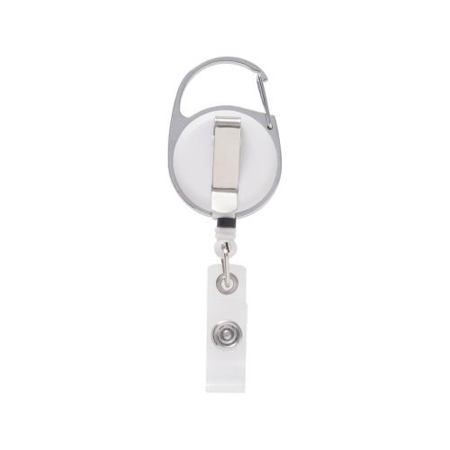 Бейдж с рулеткой-карабин Favor; - купить подарки с логотипом в Воронеже