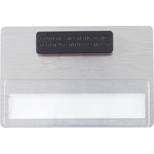 Бейдж металл+ загибушка прозрачная, 90х60мм; - купить необычные подарки в Воронеже