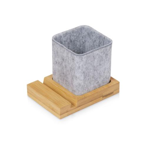 Подставка для ручек и телефона из бамбука Takeshi; - купить бизнесс-сувениры в Воронеже