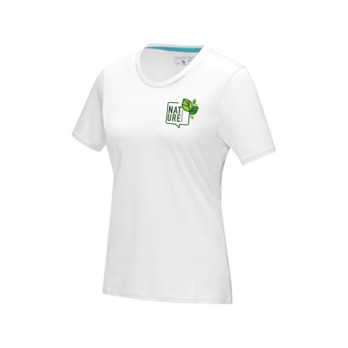 Женская футболка Azurite с коротким рукавом, изготовленная из натуральных материалов; - купить подарки с логотипом в Воронеже