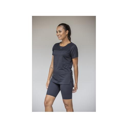 Borax Женская футболка с короткими рукавами из переработанного полиэстера согласно стандарту GRS с отличным кроем - сплошной черный; - купить именные сувениры в Воронеже