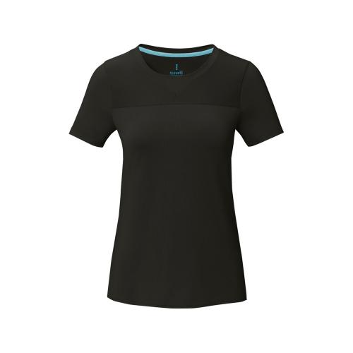 Borax Женская футболка с короткими рукавами из переработанного полиэстера согласно стандарту GRS с отличным кроем - сплошной черный; - купить необычные подарки в Воронеже