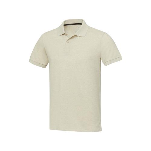 Emerald поло унисекс с коротким рукавом из переработанных материалов Aware™. - Бежевый