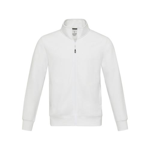 Galena унисекс-свитер с полноразмерной молнией из переработанных материалов Aware™  - Белый; - купить необычные подарки в Воронеже