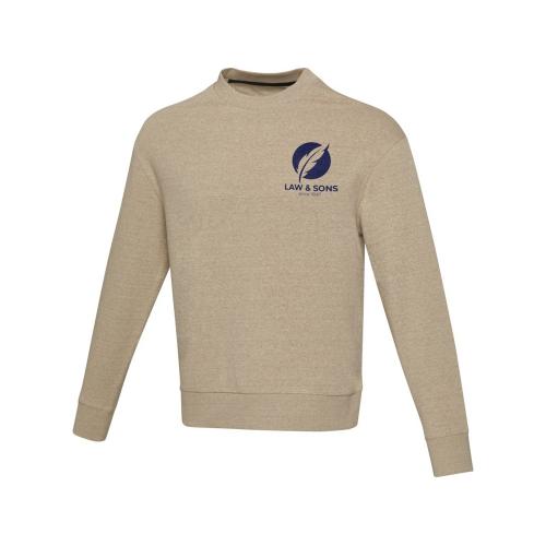 Jet унисекс Aware™ свитер с круглым вырезом из переработанных материалов - Oatmeal; - купить именные сувениры в Воронеже